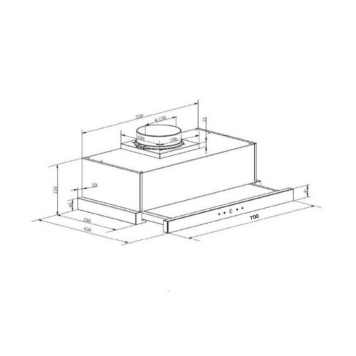 Máy hút mùi âm tủ GrandX GX H70F72G 3 kich thuoc may hut mui am tu grandx gx h70f72g